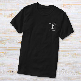 Klassisk Boat Anchor Captains Black T Shirt
