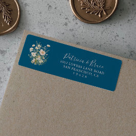 Klassisk Boho Rosa Vildblomma Returadressetikett Returadress Etikett