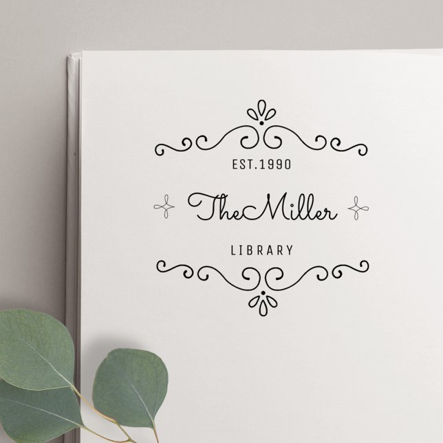 Klassisk bokningsplats för Vintage, blommande fami Stämpel (Skapare uppladdad)