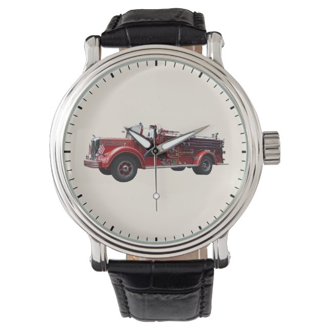 Klassisk brandmotor armbandsur (Framsida)