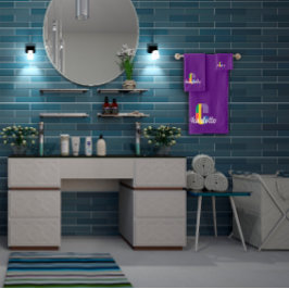 Klassisk brev C-färgad med monogrammad lila