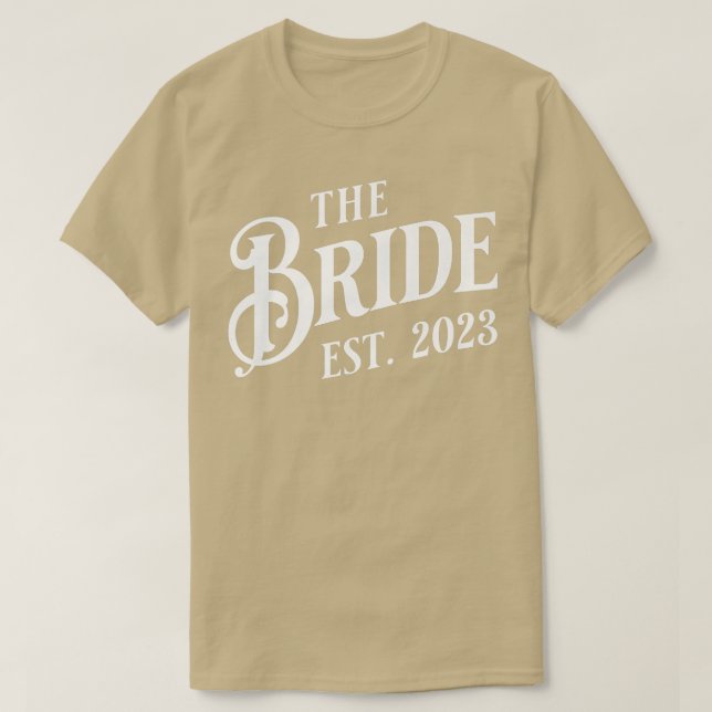 Klassisk bride Est T Shirt (Design framsida)