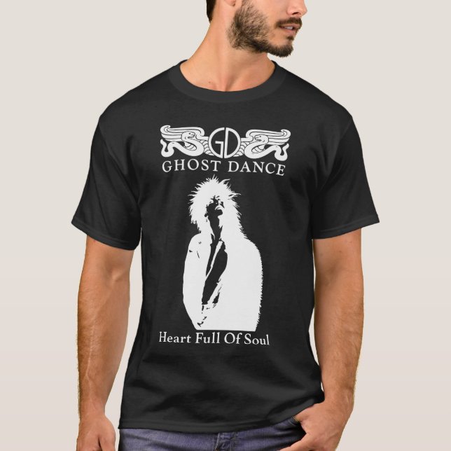 Klassisk brittisk goth rock-band Ghost dance Heart T Shirt (Framsida)