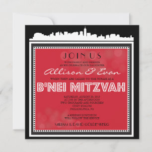 KLASSISK BROADWAY - B'NEI MITZVAH INBJUDNINGAR