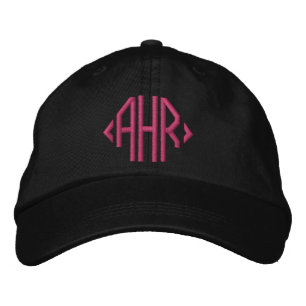 Klassisk broderad mössa med monogram keps