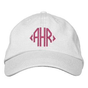 Klassisk broderad mössa med monogram keps