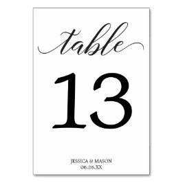 Klassisk Bröllop Bordsnummer Dubbla Side