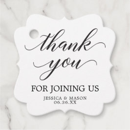 Klassisk bröllop tack presentkort gåvor etiketter