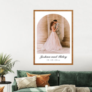 Klassisk bröllopsfotoposter med välvd design poster
