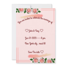 klassisk bröllopsinbjudan