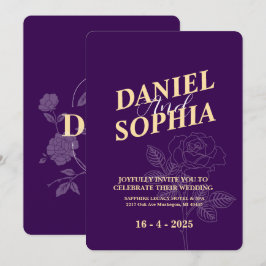 Klassisk bröllopsinbjudan inbjudningar