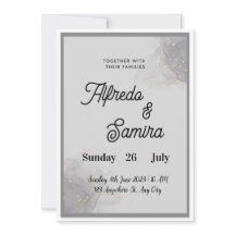 Klassisk bröllopsinbjudan med script-typografi