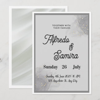 Klassisk bröllopsinbjudan med script-typografi inbjudningar