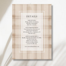 Klassisk Brun Cappuccino Plaid Vintage Detaljer