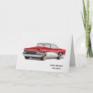 Klassisk Buick-bil för födelsedag Kort