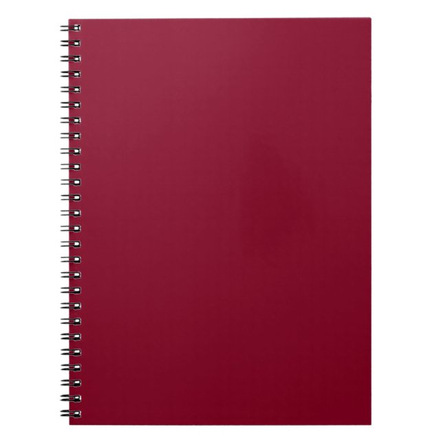 Klassisk Burgundy Enfärgad Minimalistisk Anteckningsbok (Framsidan)