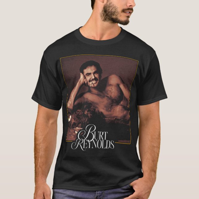 Klassisk Burt Reynolds T Shirt (Framsida)