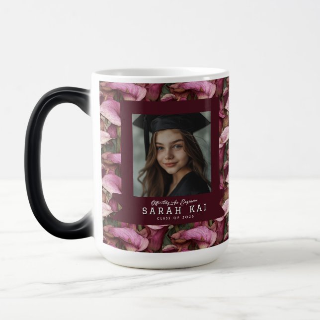Klassisk Calla Lilies Print Examenfest Magisk Mugg (Vänster)