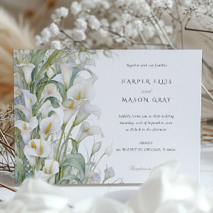 Klassisk Calla Lily Elegant Pastel Wedding Inve Inbjudningar