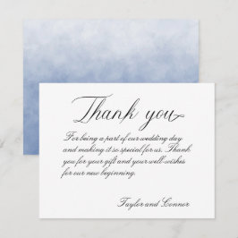 Klassisk calligrafi Bröllop tackkort Tack Kort