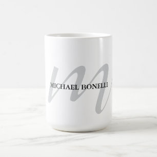 Klassisk calligraphy monogram-professionell kaffemugg