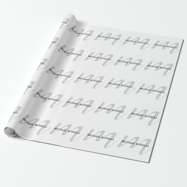 Klassisk calligraphy monogram-professionell presentpapper (Utrullad)