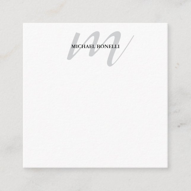 Klassisk calligraphy monogram-professionell tilläggskort (Framsida)