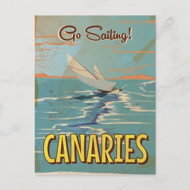 Klassisk Canaries-resaaffisch Vykort (Framsida)
