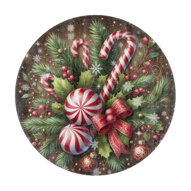 Klassisk Candy cane/pepparmynt-julgrey (Framsidan)