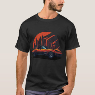 Klassisk Cars Chevy Corvette T-Shirt 002