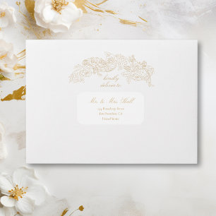 Klassisk Champagne Bröllop Guest-Adressetiketter Klistermärken