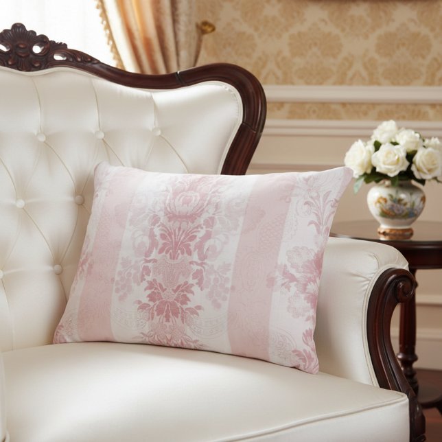 Klassisk charm: Röd och vit Rand på satan Prydnadskudde (Skapare uppladdad)