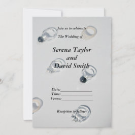 Klassisk charm: Svart och Grått-bröllop Inbjudningar