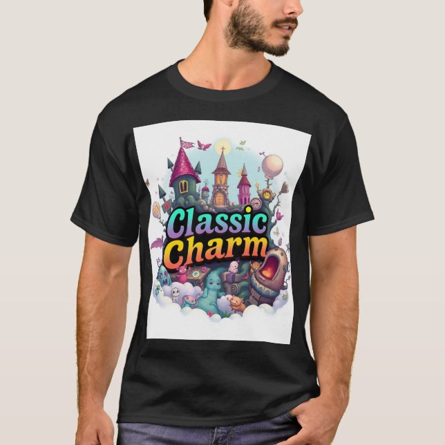 Klassisk charm T-Shirt-design T Shirt (Framsida)