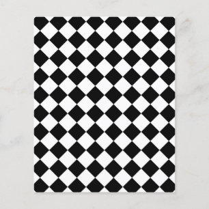Klassisk Checkers för svart och vitt Flygblad