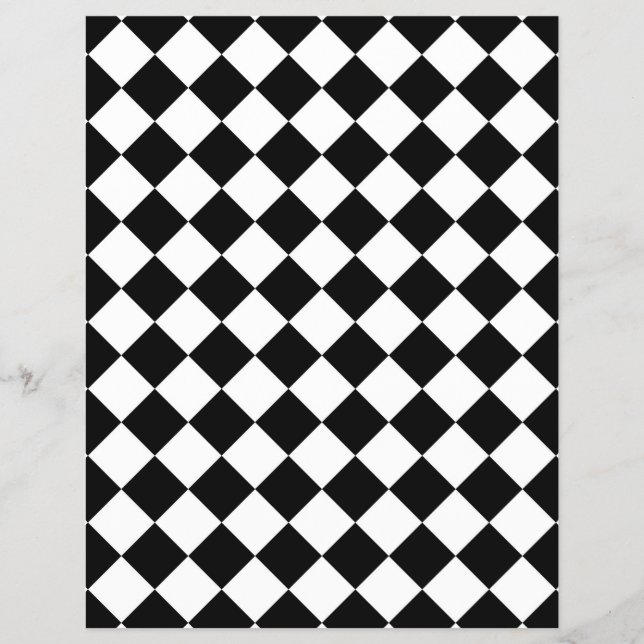 Klassisk Checkers för svart och vitt Reklamblad (Framsidan)