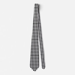 Klassisk Checkers för svart och vitt Slips