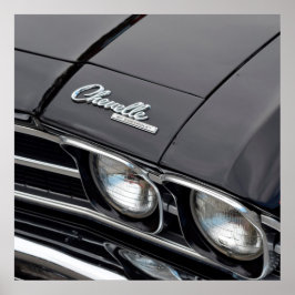Klassisk Chevrlot Chevelle på Black Poster