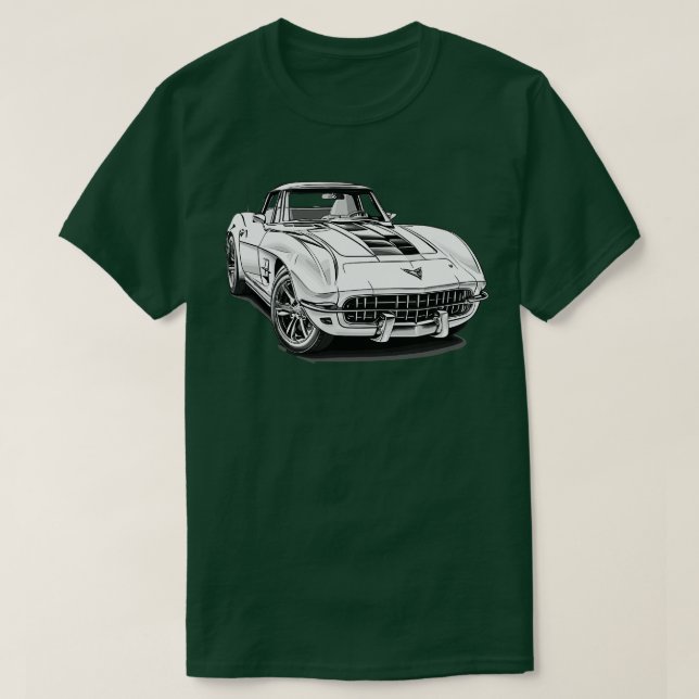 Klassisk Chevrolet Corvette T Shirt (Design framsida)