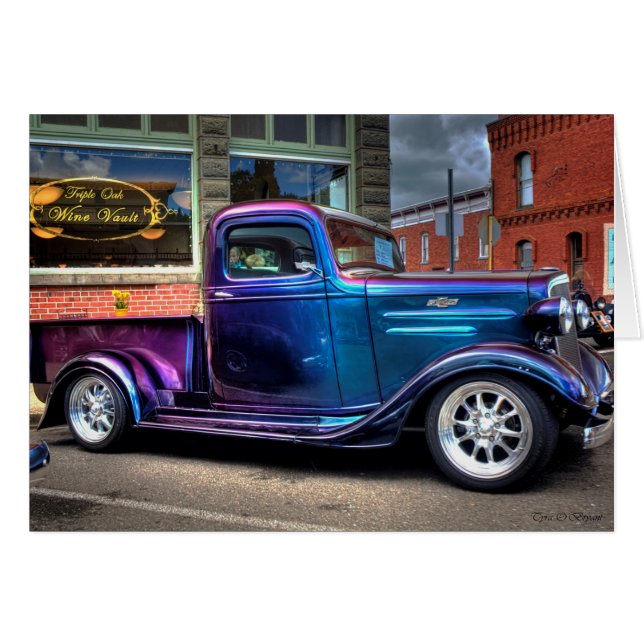 Klassisk Chevrolet-Plocka uppåt Hälsningskort (Framsidan Horizontal)