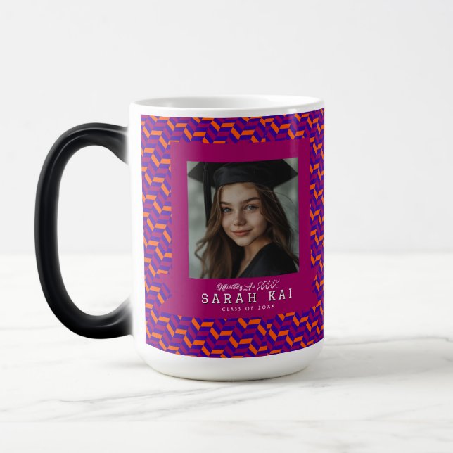 Klassisk Chevrontryck Klassåterträff Magisk Mugg (Vänster)