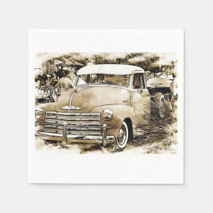 Klassisk Chevy Chevrolet Lastbil Pappersservett