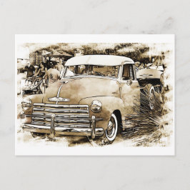 Klassisk Chevy Chevrolet Lastbil Vykort