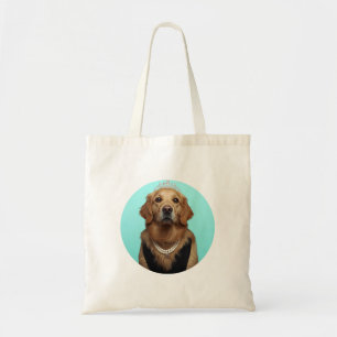Klassisk Chic Breakfast-affisch Golden Retriever Tygkasse