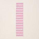 Klassisk Chic Cute Minimum Rosa and White Stripe Sjal<br><div class="desc">Chic Rosa och mönster i den västra delen</div>