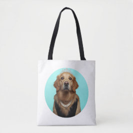 Klassisk Chic Frukostaffisch Golden Retriever Tygkasse