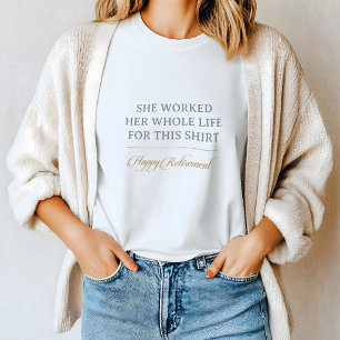 Klassisk Chic Kalligrafi Lycka Till Pensionen T Shirt