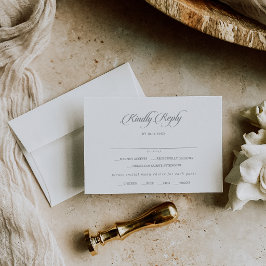 Klassisk Chic Kalligrafi Meny Val RSVP-kort