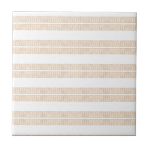 Klassisk Chic Keramisk Kakel Beige Randig