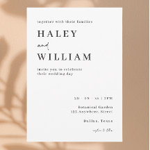 Klassisk Chic Minimalistisk Skript Enkel Bröllop